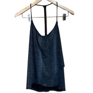 •CALVIN KLEIN•NWOT BLACK/GRAY SNAKE SKIN BLACK SPARKLY T-STRAP TANK TOP SIZE SM